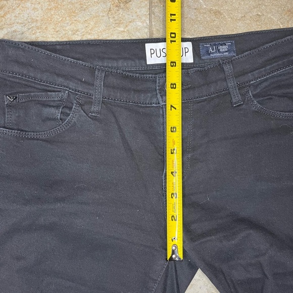 Emporio Armani Push Up J239 Black Slim Straight Jeans Sz 27 Y2K Embellished - Picture 9 of 12